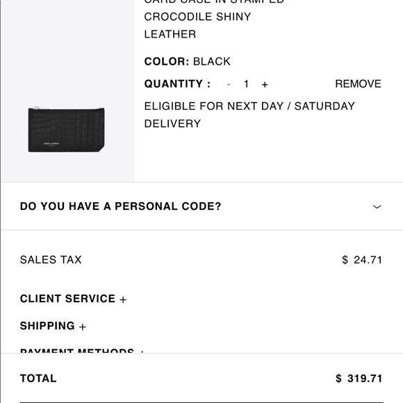 SOLD❌YSL Fragments Zipped Cardholder - Picture 6 of 7